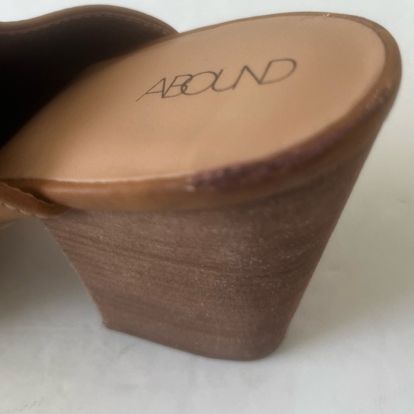 ABOUND Maya Brown Block Heel Pointed Toe Mule Slip On Faux Leather Size 11 NEW - Picture 9 of 9
